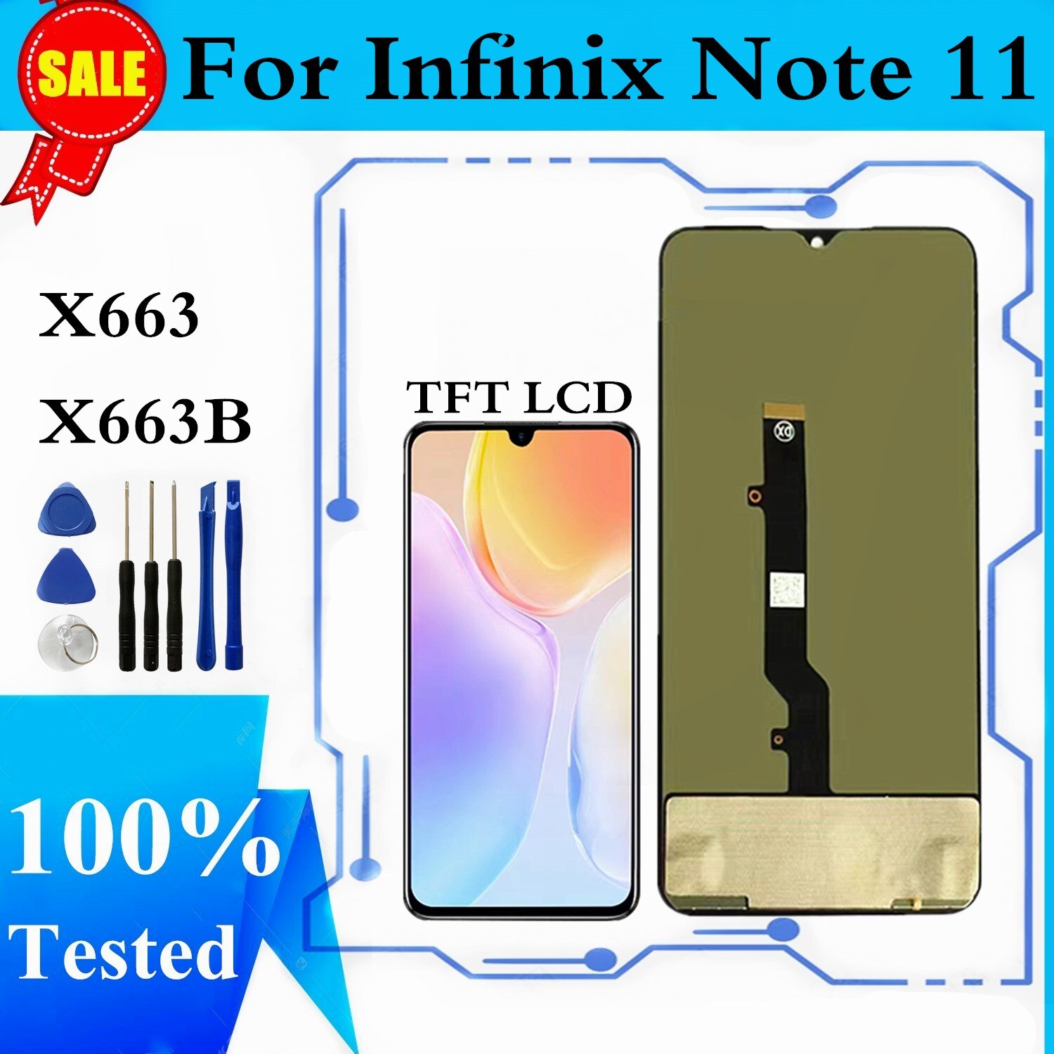 Infinix Note 11 X663 X663B LCD ÷ ġ ũ..